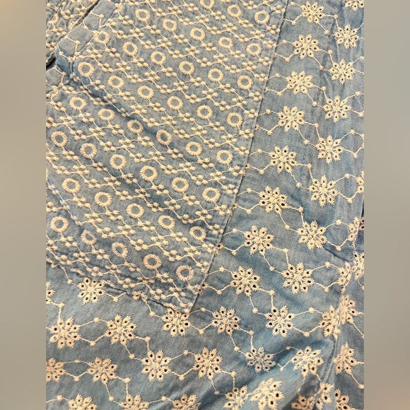 Zara Eyelet Blue Shorts - Picture 4 of 5